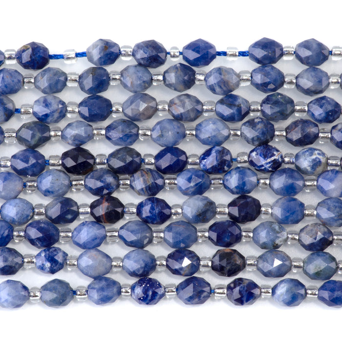Sodalite 4x6mm Faceted Triangle Cut Rice - 15-16 Inch