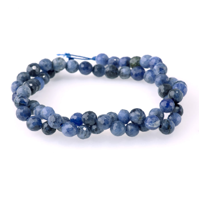 Sodalite 6mm Faceted Round - 15-16 Inch
