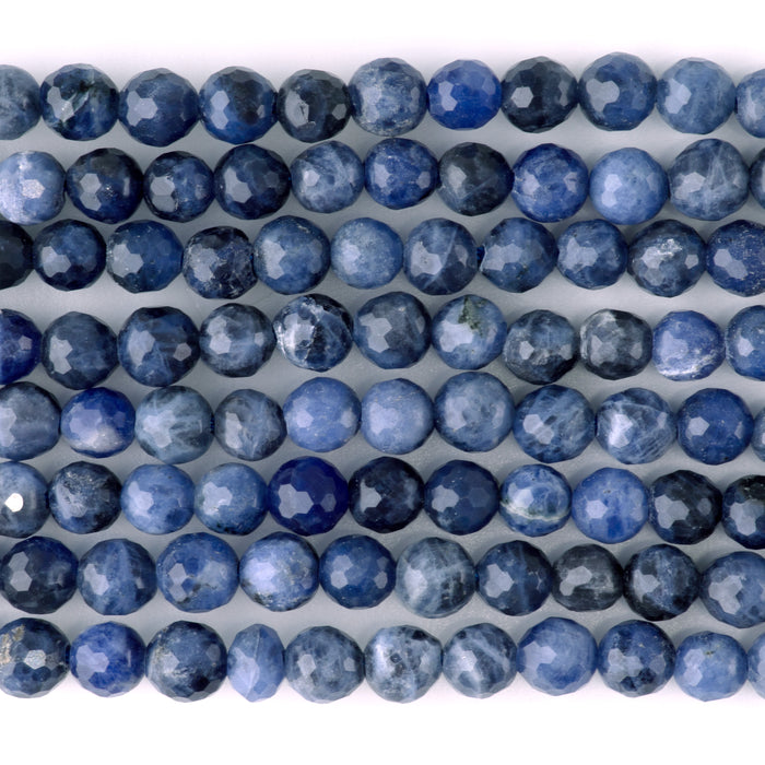 Sodalite 6mm Faceted Round - 15-16 Inch
