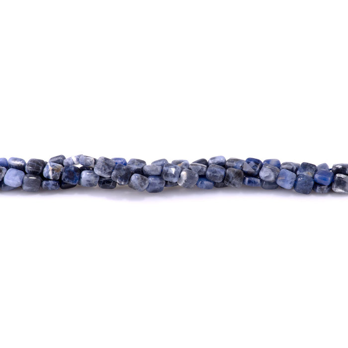 Sodalite 6mm Square Faceted - 15-16 Inch