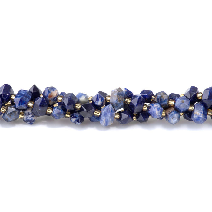 Sodalite 6x11mm Side Drilled Points - 15-16-Inch