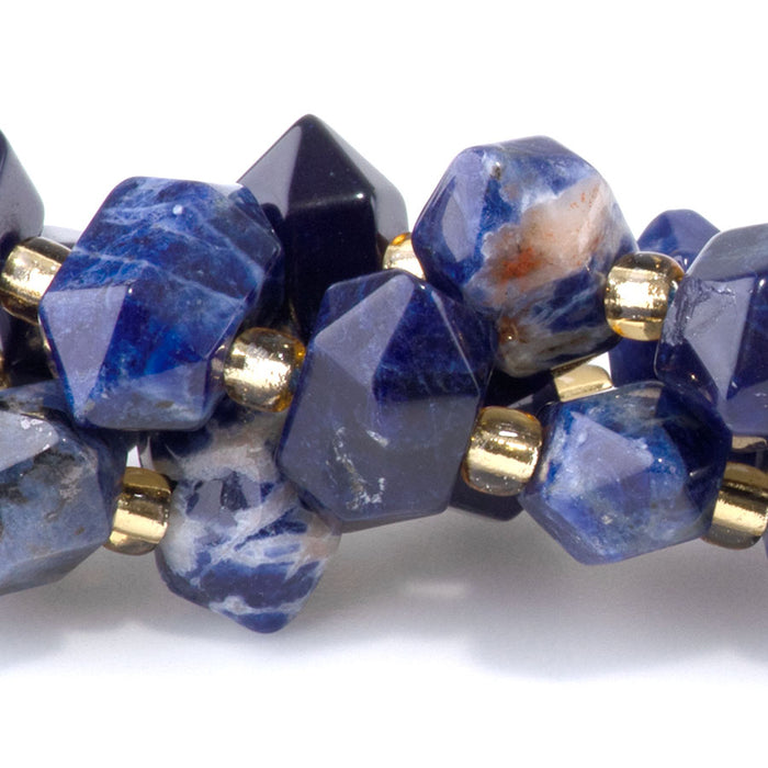 Sodalite 6x11mm Side Drilled Points - 15-16-Inch