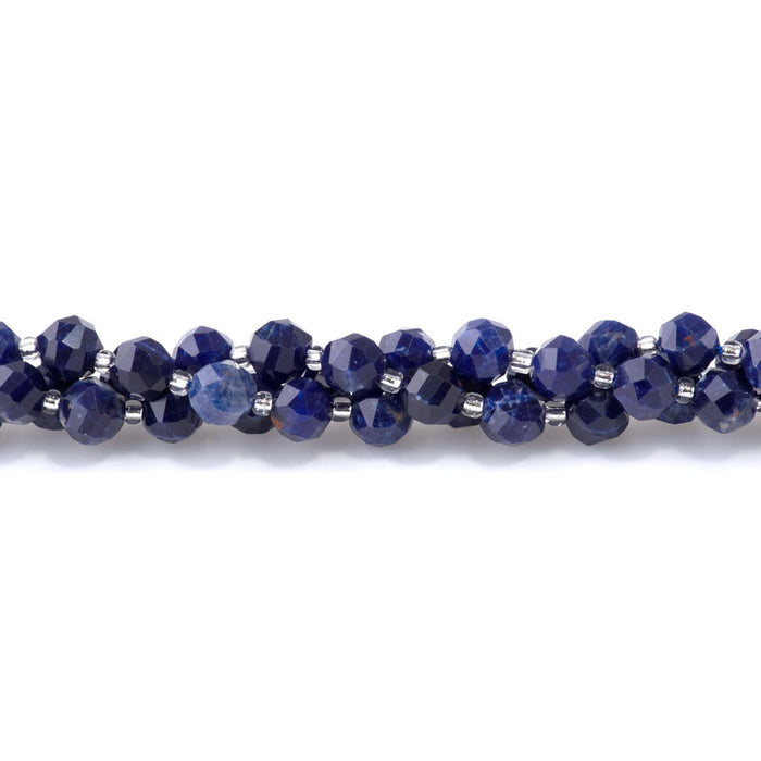 Sodalite 7x8mm Faceted Nugget A Grade - 15-16 Inch