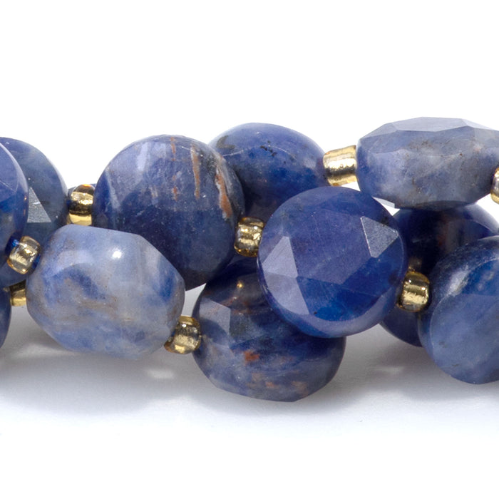 Sodalite 8mm Star Cut Coin A Grade - 15-16 Inch