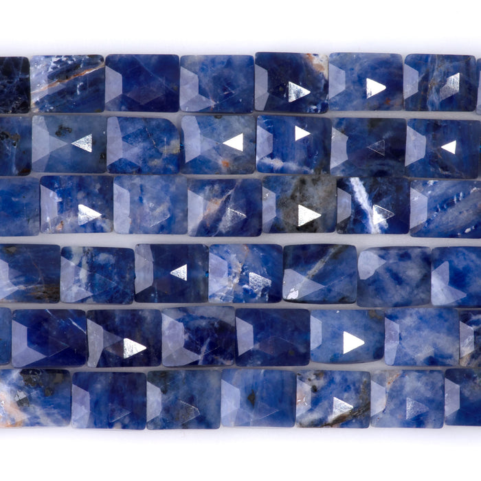 Sodalite 8x10mm Faceted Rectangle A Grade - 15-16 Inch