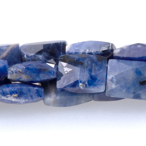 This is a Dakota Stones 8x10mm Sodalite Rectangle Gemstone strand with A grade faceted beads in 15-16 inch strand.