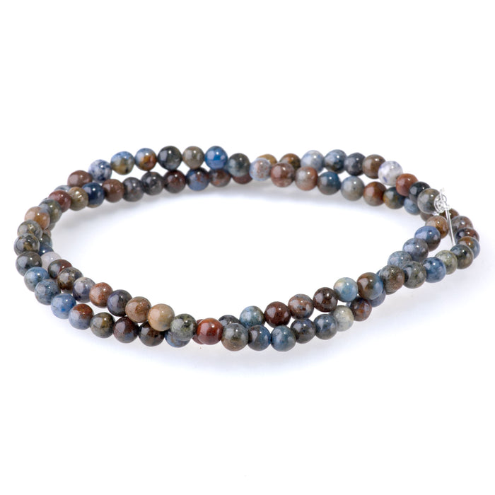 Sunset Dumortierite 4mm Round - 15-16 Inch