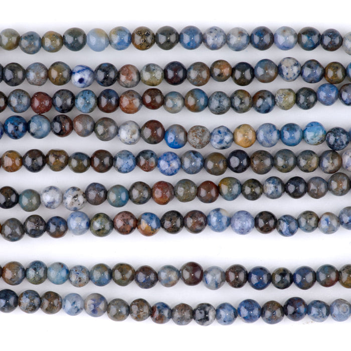 Sunset Dumortierite 4mm Round - 15-16 Inch