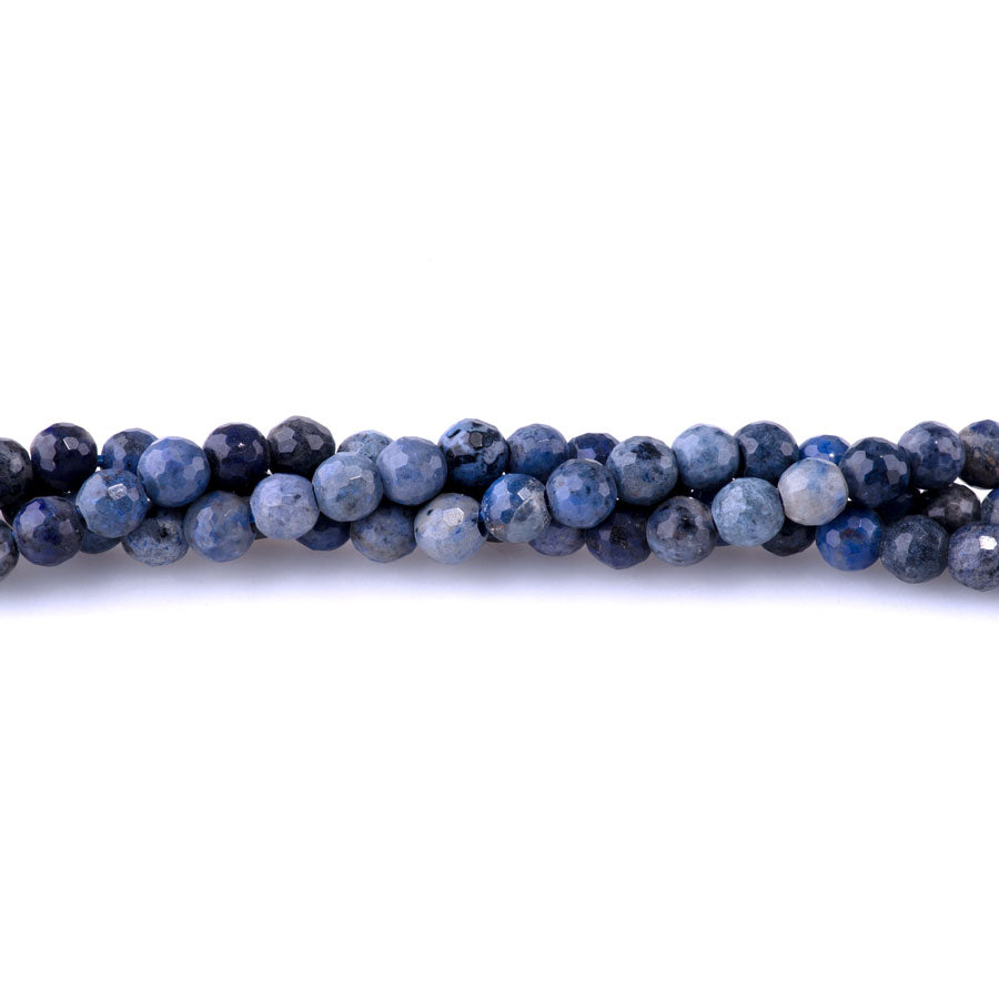 Sunset Dumortierite 6mm Faceted Round - Large Hole Beads