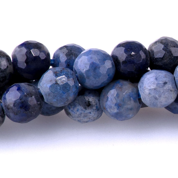 Sunset Dumortierite 6mm Faceted Round - Large Hole Beads