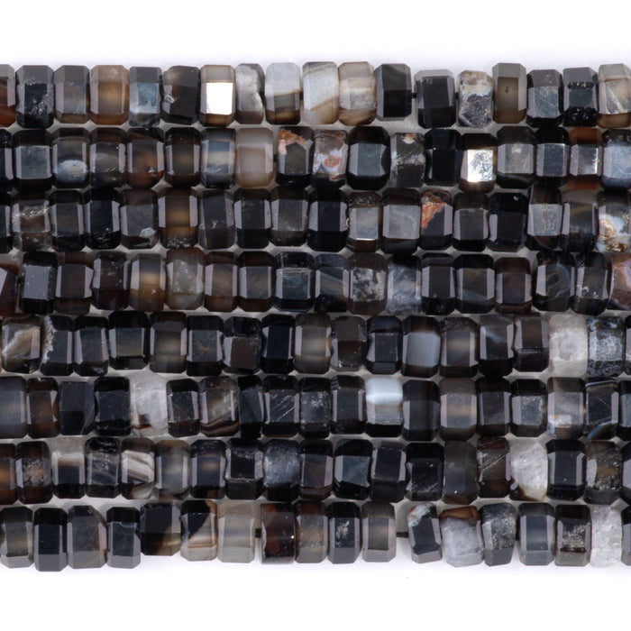 Sardonyx 6mm Hexagon - 15-16 Inch