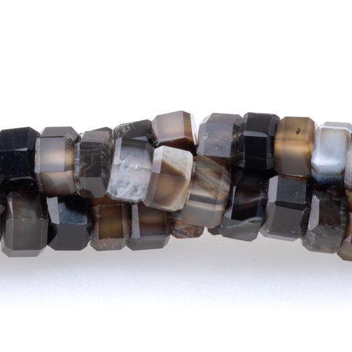 This is a Dakota Stones 6mm Sardonyx Hexagon Gemstone strand of round beads in 15-16 inch strand.