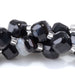 This is a Dakota Stones 6x8mm Black Sardonyx Corner Gemstone strand with table-cut cube beads in 15-16 inch strand.