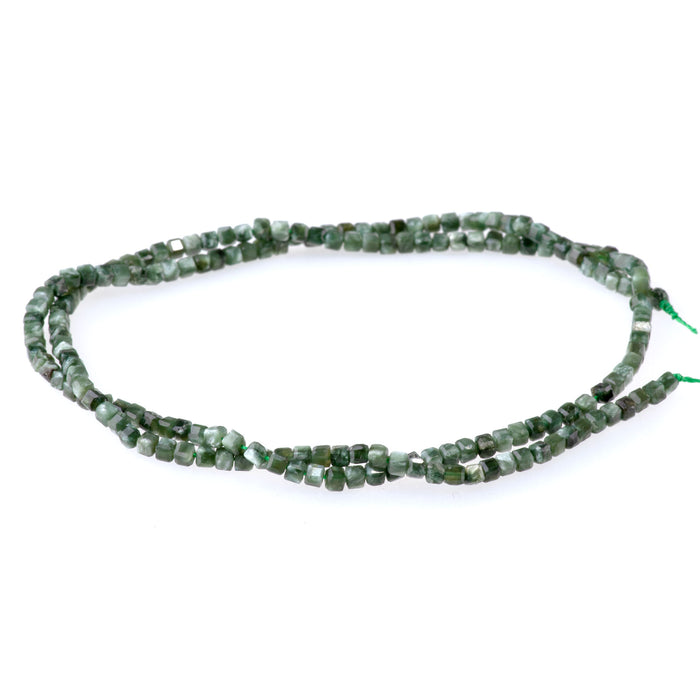 Seraphinite 2.5mm Table Cut Cube AAA Grade - 15-16 Inch