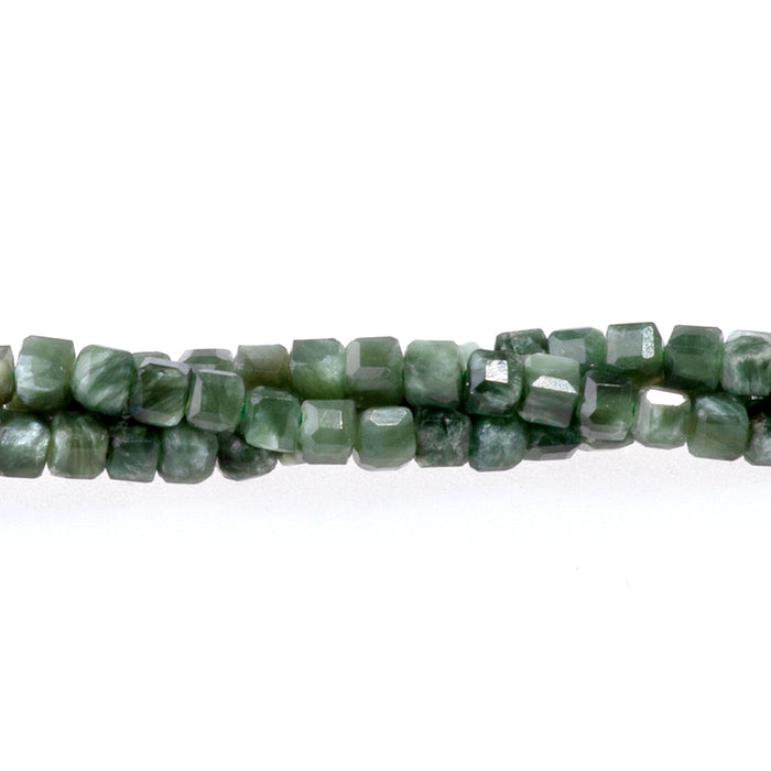 Seraphinite 2.5mm Table Cut Cube AAA Grade - 15-16 Inch