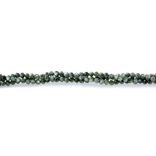 This is a Dakota Stones 3mm Seraphinite Gemstone strand with AAA grade faceted round beads in 15-16 inch strand.