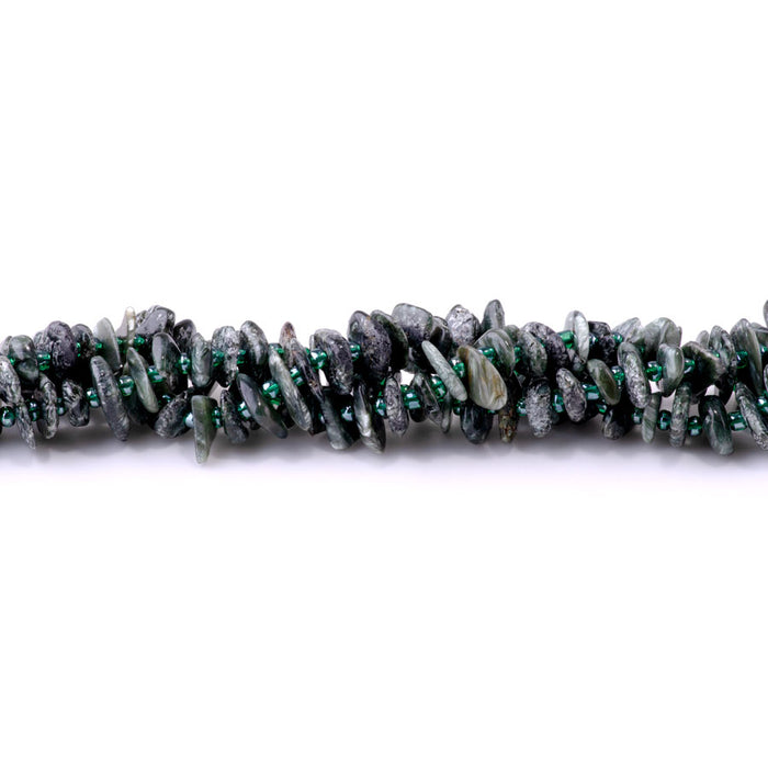 Seraphinite 5x8mm Chip - 15-16 Inch