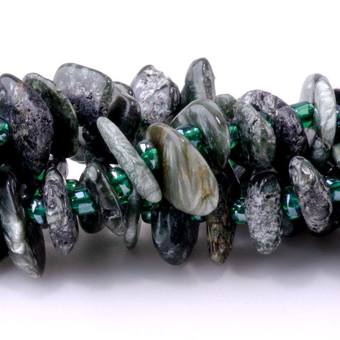 Seraphinite 5x8mm Chip - 15-16 Inch