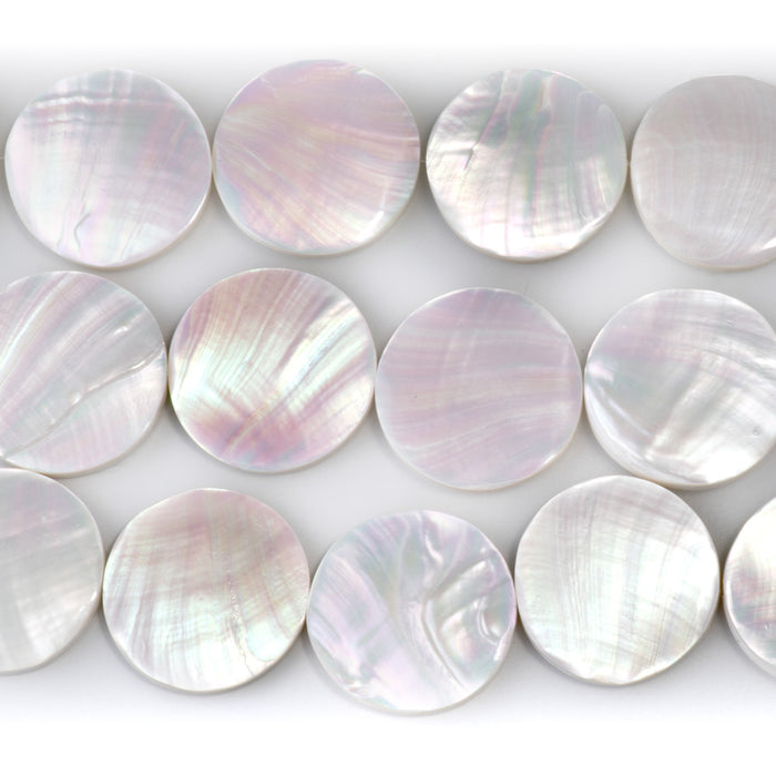 Nautilus Shell 20-21mm Coin Beads - 16-Inch
