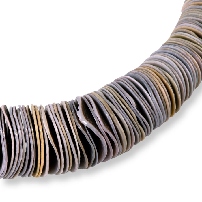 Green Lip Shell 4-20mm Graduated Heishi - 15-16 Inch