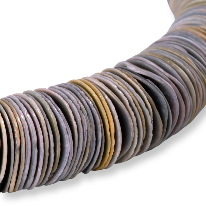 Green Lip Shell 4-20mm Graduated Heishi - 15-16 Inch