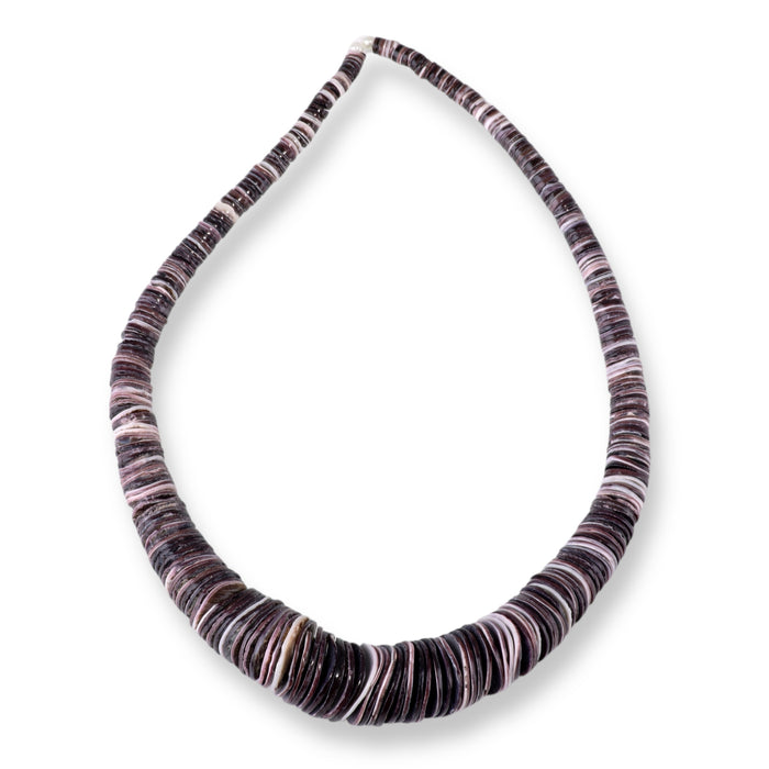 Puple Oyster Shell 4-20mm Graduated Heishi - 15-16 Inch