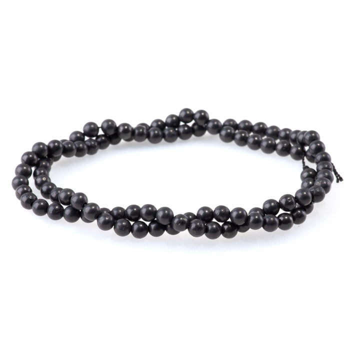 Shungite 4mm Round - 15-16 Inch