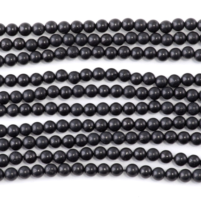 Shungite 4mm Round - 15-16 Inch
