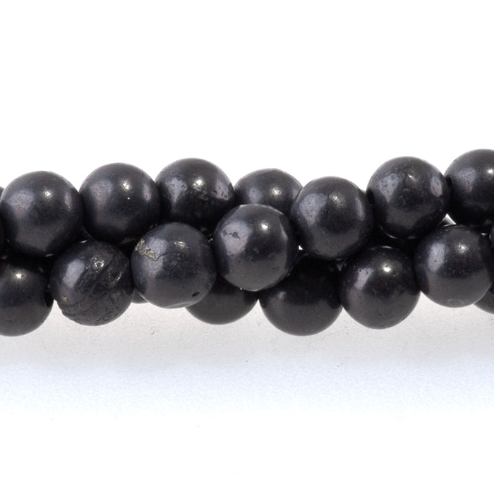 Shungite 4mm Round - 15-16 Inch