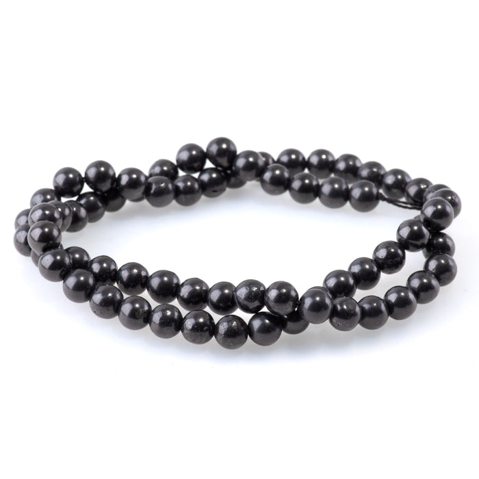 Shungite 6mm Round - 15-16 Inch