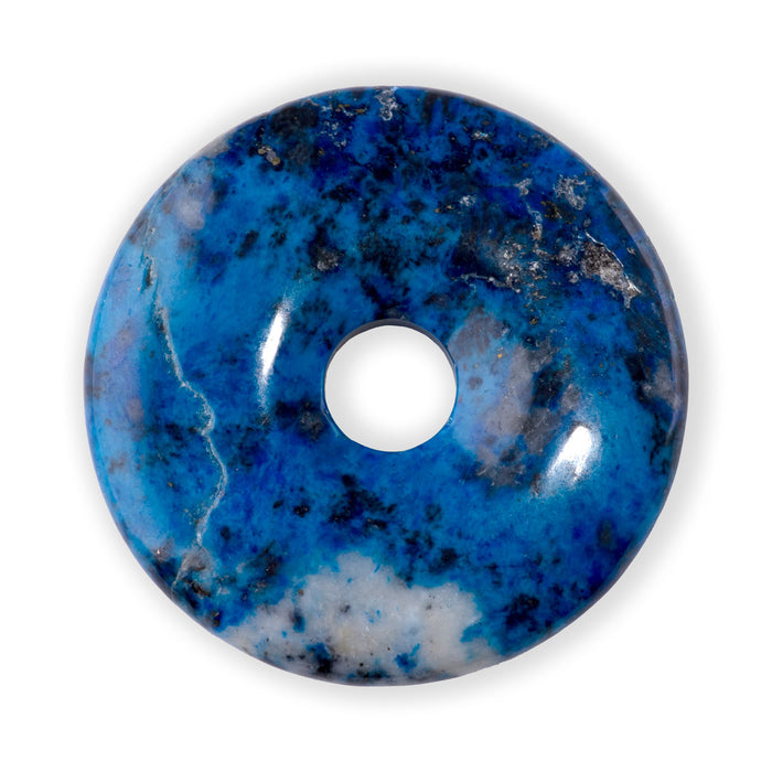 Snowflake Lapis 40mm Donut Pendant