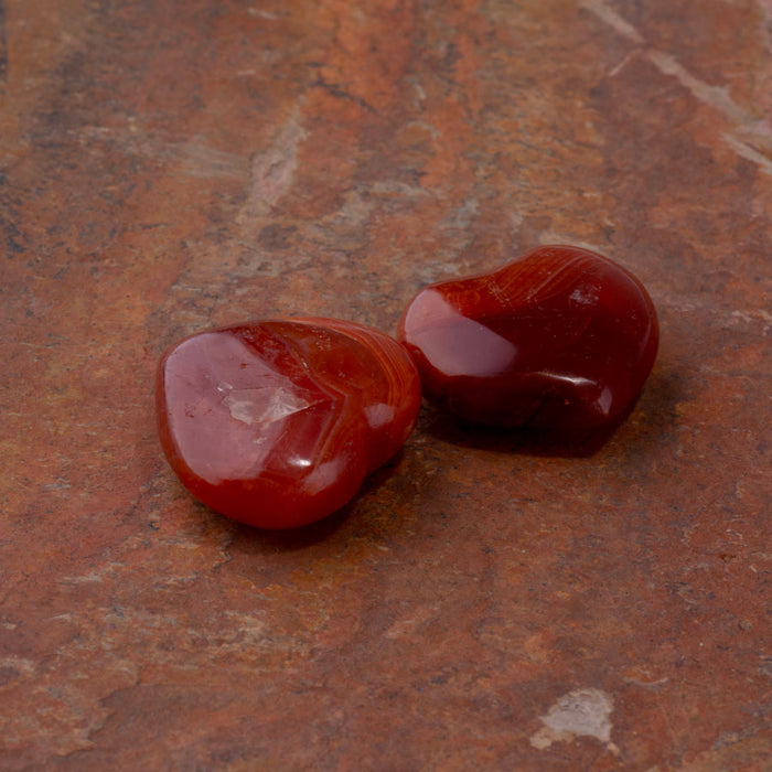 Carnelian 20-30mm Heart - DS ROCK SHOP