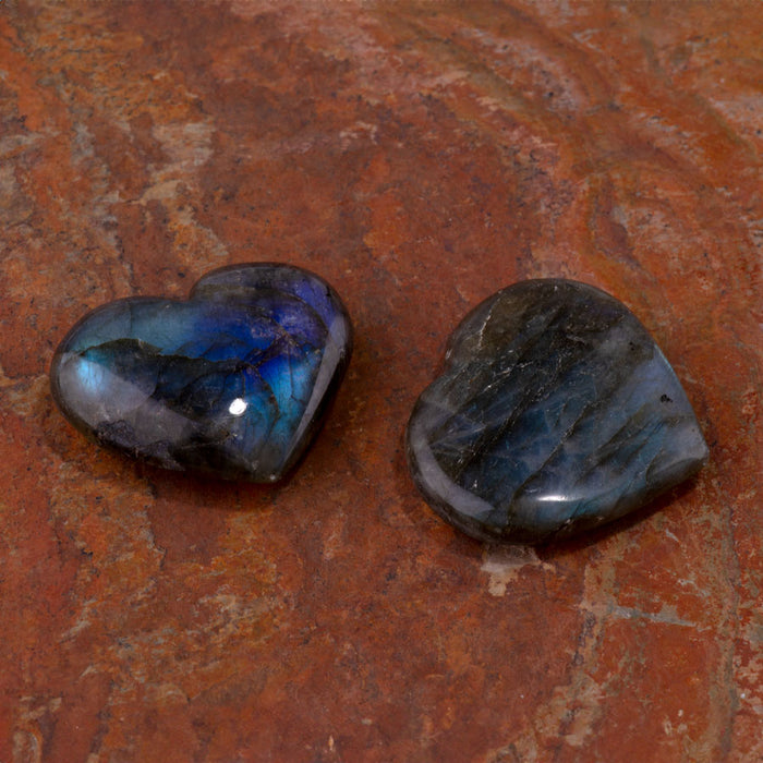 Labradorite 30-40mm Heart - DS ROCK SHOP