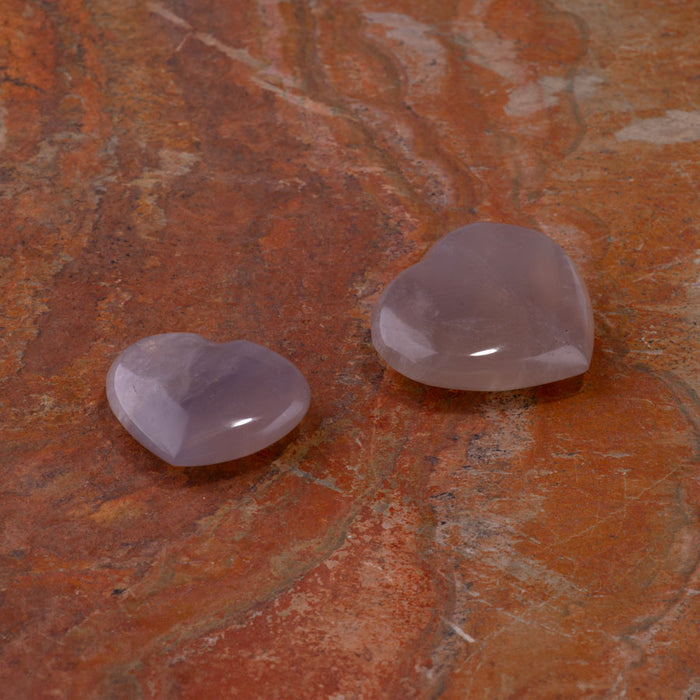 Rose Quartz 30-40mm Heart - DS ROCK SHOP