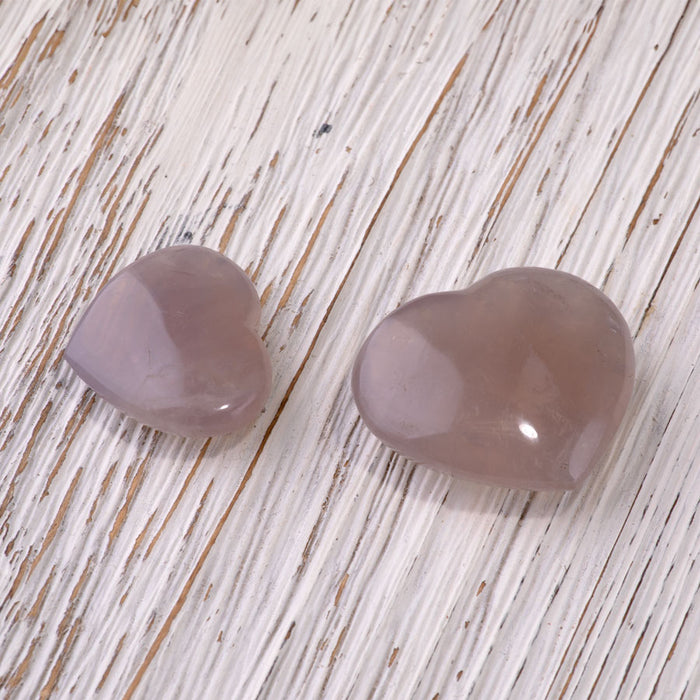 Rose Quartz 30-40mm Heart - DS ROCK SHOP