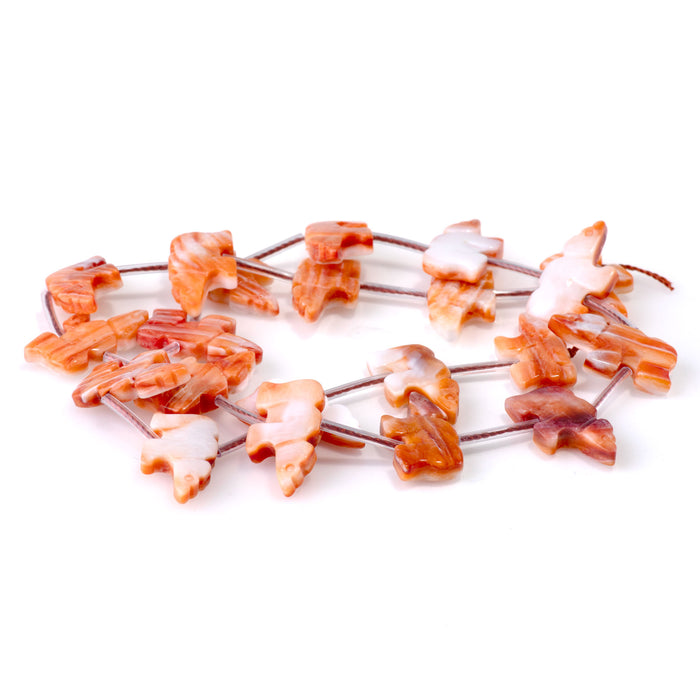 Spiny Oyster 10.3x19.5mm Bear Bead - 15-16 Inch