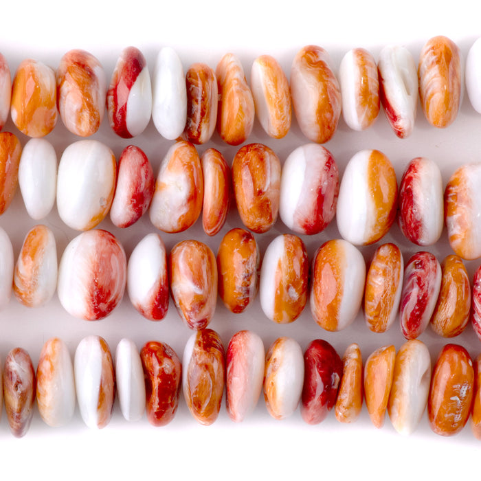 Spiny Oyster 12mm Free Form Rondelle - 15-16 Inch