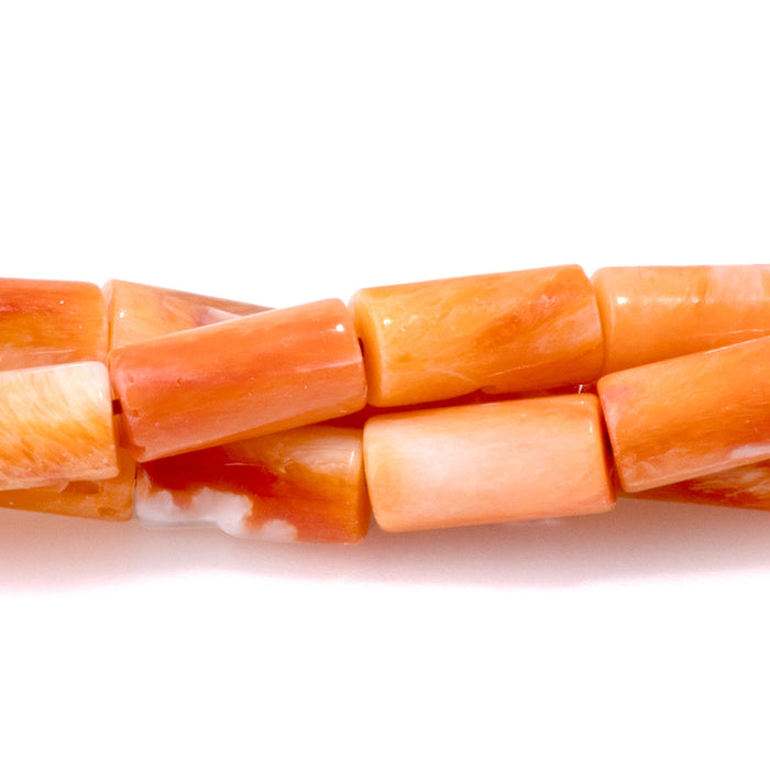 Spiny Oyster 4x8mm Tube Bead - 15-16 Inch