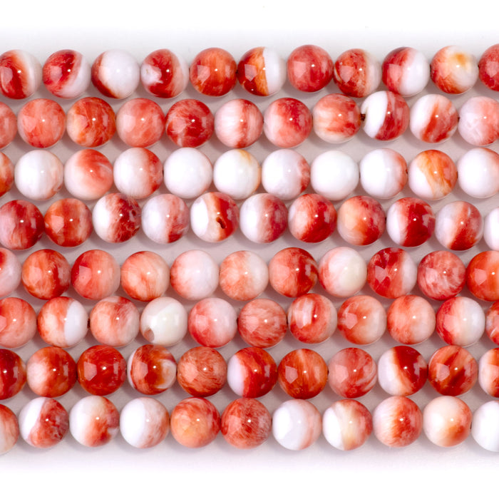 Spiny Oyster 6mm Red Round Bead - 15-16 Inch