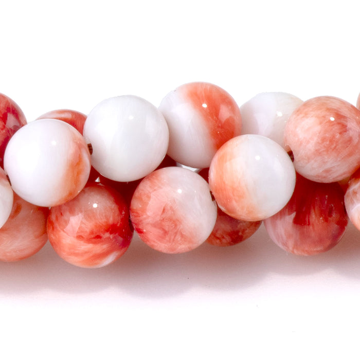 Spiny Oyster 6mm Red Round Bead - 15-16 Inch