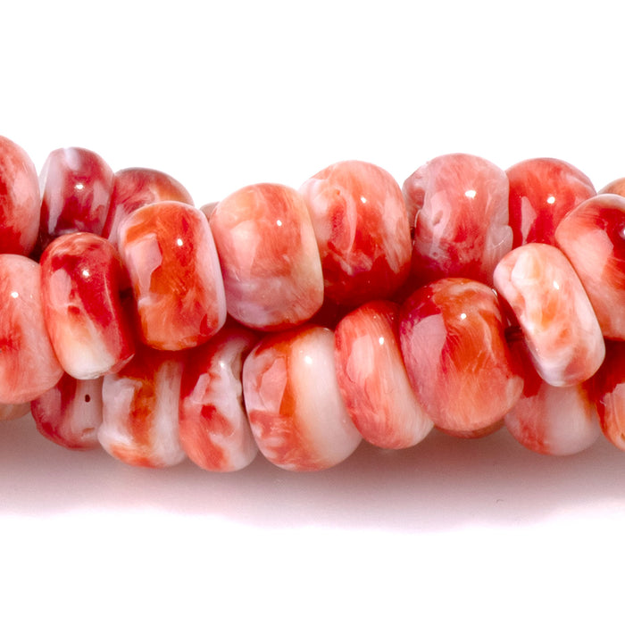 Spiny Oyster 6mm Red Rondelle Bead - 15-16 Inch