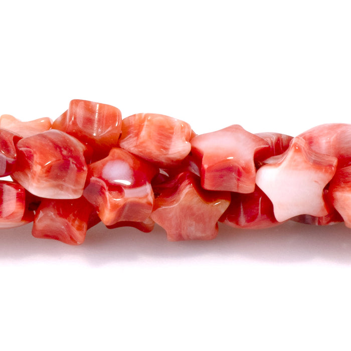 Spiny Oyster 6mm Red Star Bead - 15-16 Inch
