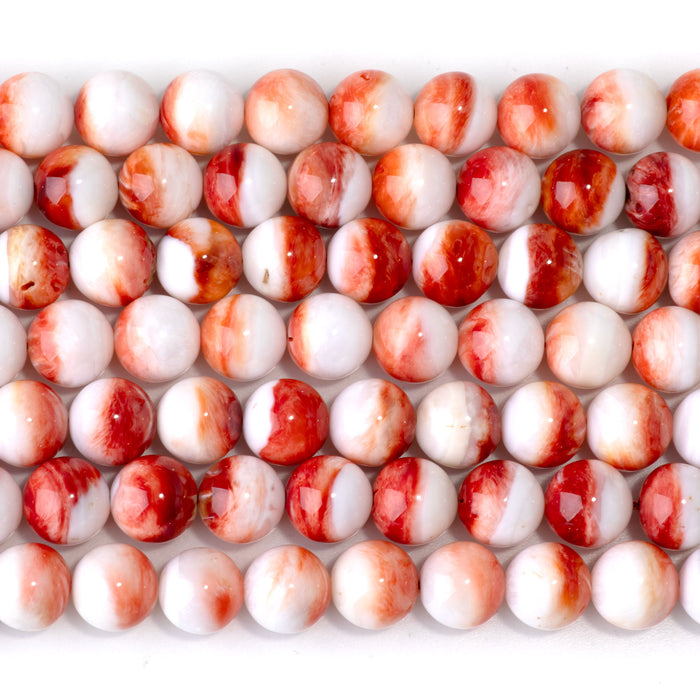 Spiny Oyster 9mm Red Round Bead - 15-16 Inch