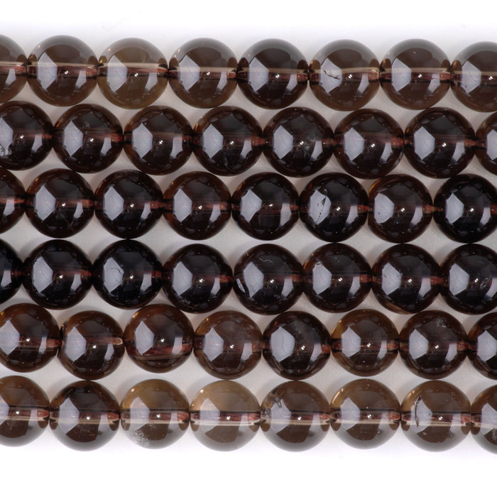 Smoky Quartz 10mm Round - 15-16 Inch