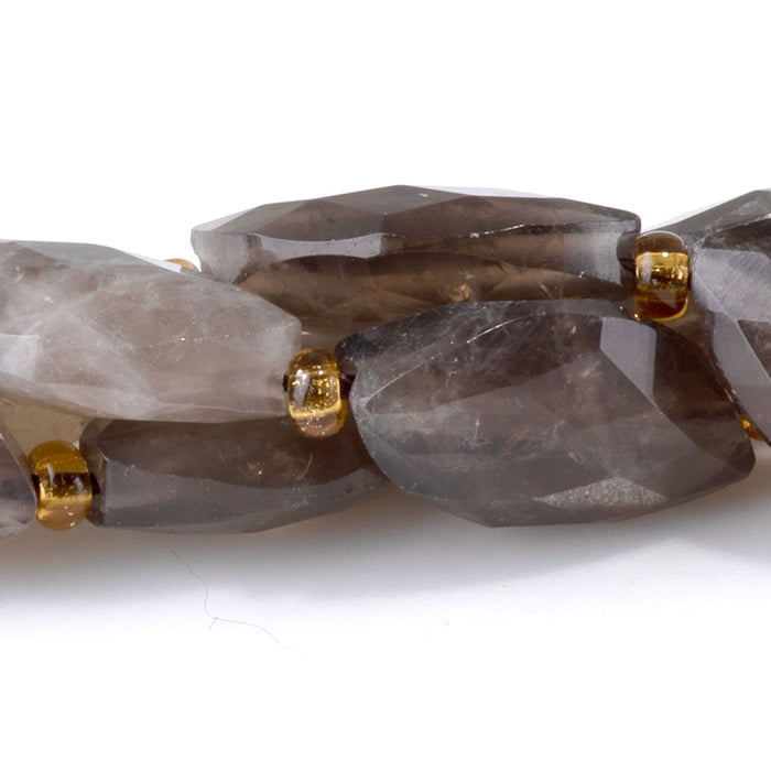 Smoky Quartz 10x16mm Faceted Marquise Bead - 15-16 Inch