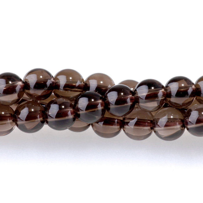 Smoky Quartz 4mm Round - 15-16 Inch
