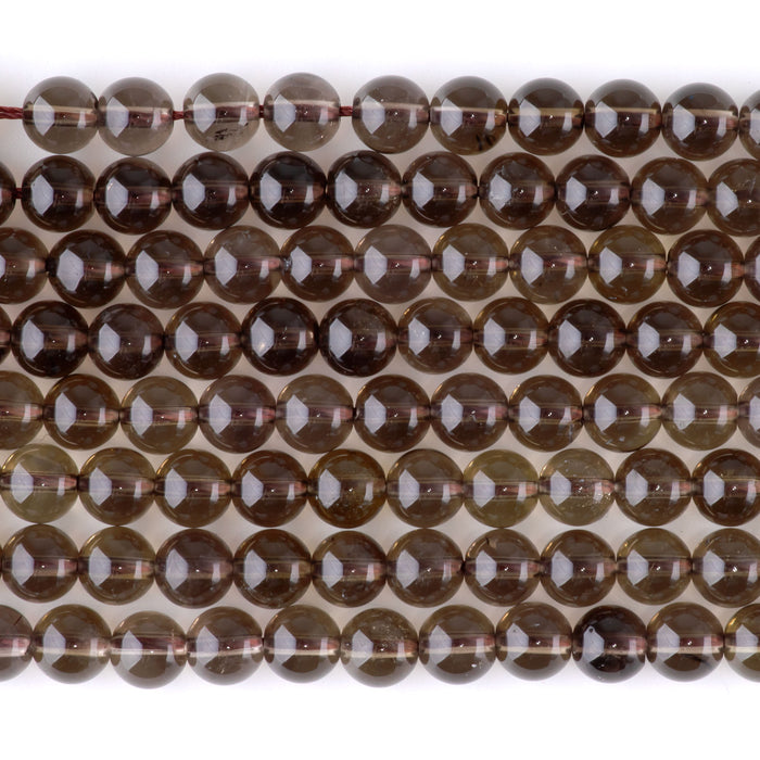 Smoky Quartz 6mm Round - 15-16 Inch