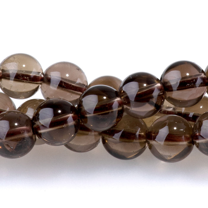 Smoky Quartz 6mm Round - 15-16 Inch