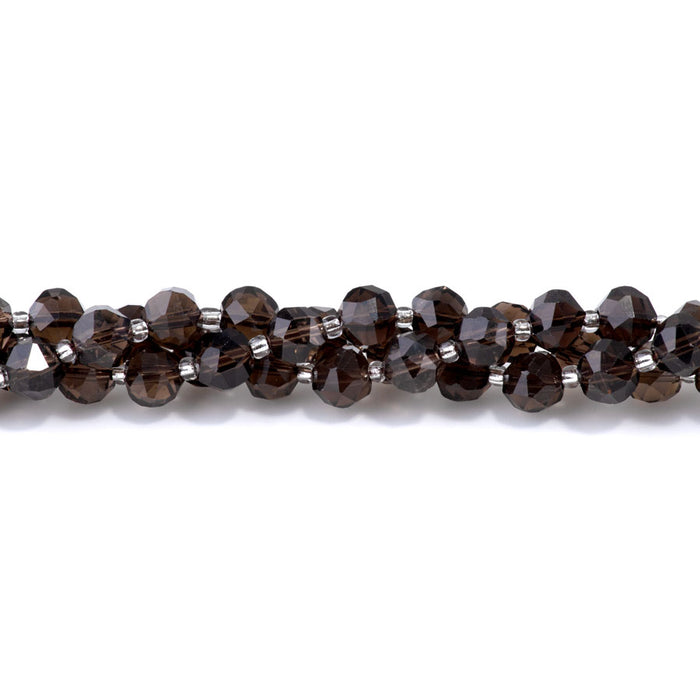 Smoky Quartz 7x8mm Faceted Nugget - 15-16 Inch