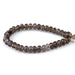 This is a Dakota Stones 8mm Smoky Quartz Large Hole Gemstone strand with faceted rondelle beads in 8 inch strand.